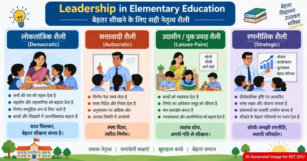 Four major types of Leadership Style infographic